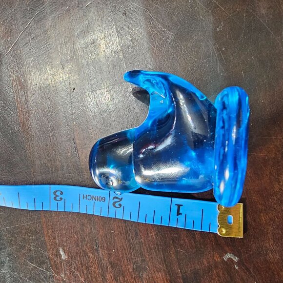 Leo Ward Terra Studios Bluebird of Happiness Blue Glass Signed 1998 2x2 size - Picture 7 of 7